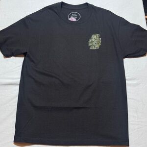 Anti Social Social Club Black Tee with Yellow Logo